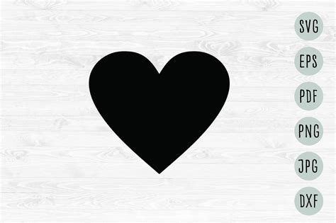 Heart Silhouette Black Valentines Svg Grafika Przez Point · Creative