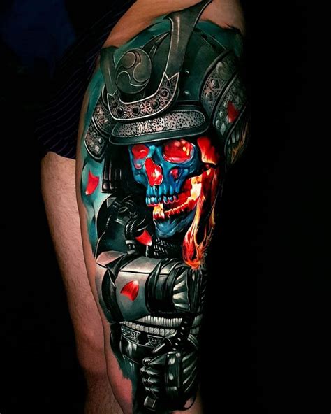 Samurai Warrior Sleeve Tattoos Tattoos For Guys Best Leg Tattoos