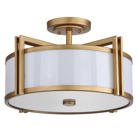 Antiques > lighting > ceiling lights & flush mounts. Safavieh Orb 3-Light Antique Gold Semi-Flush Mount Light ...