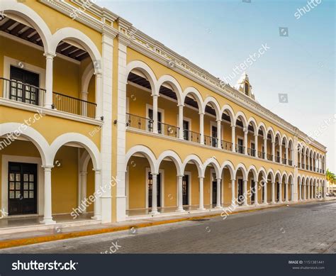Spanish Colonial Style Building Mexico Stock Photo 1151381441
