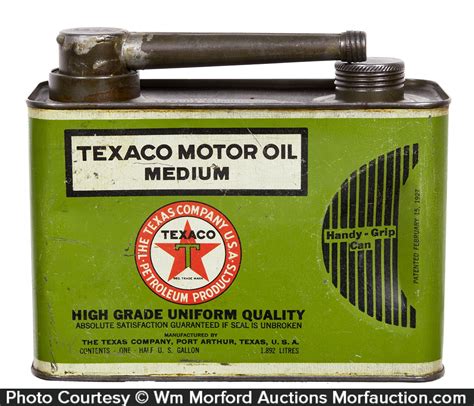 Texaco 12 Gallon Motor Oil Can • Antique Advertising