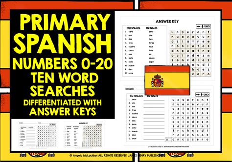 Spanish Numbers 1 To 100 Los Numeros Word Search Spanish Numbers Word