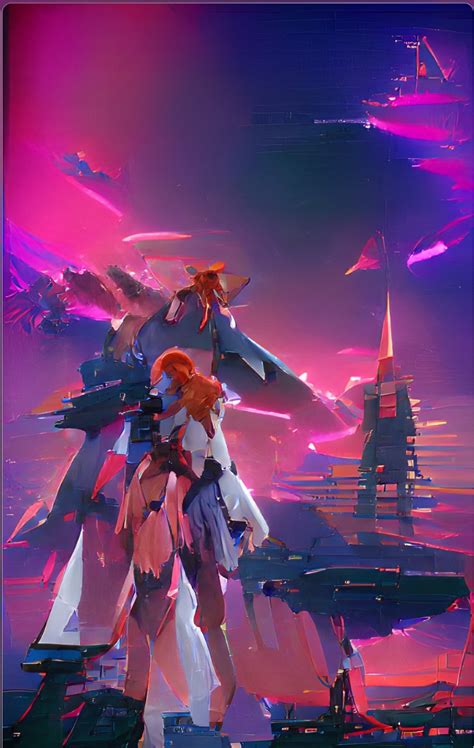Made Some Synthwave Abstract Art For Xenogears Hope You Guys Like It