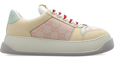 Gucci Screener Gg Canvas And Leather Sneakers Lyst