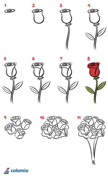 Cómo Dibujar Una Rosa Desde Arriba Paso A Paso Muy Fácil 2023
