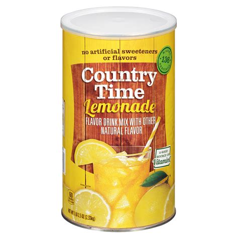 Country Time Lemonade Naturally Flavored Powdered Drink Mix Ister 825