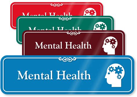Mental Health Signs Mental Health Door Signs