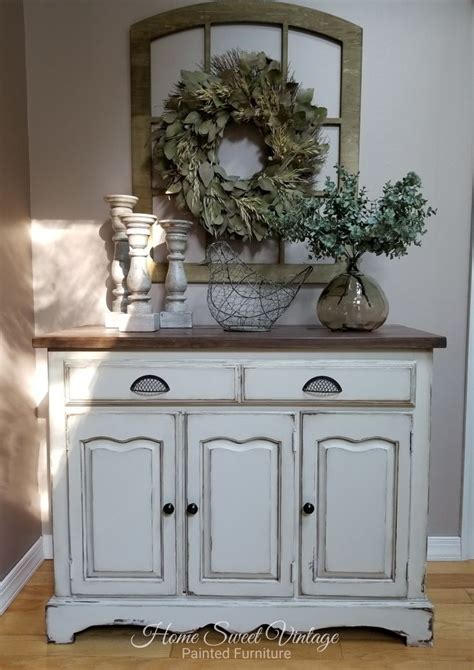 Vintage Farmhouse Buffet Finished In The Color Dropcloth By Dixie Belle