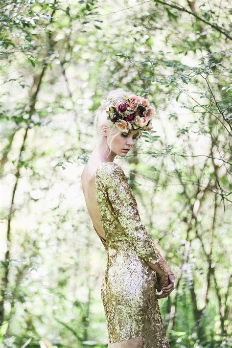 Forest Nymph Dressgorgeous Gold Wedding Dress Sequin Wedding