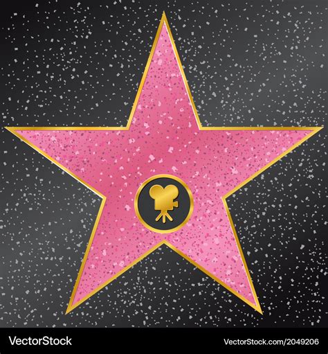 Star Hollywood Walk Of Fame Royalty Free Vector Image