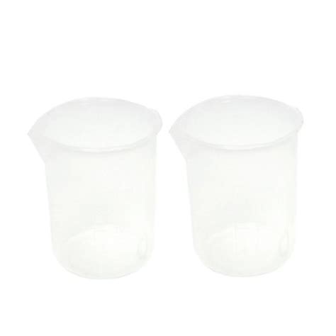Best Deal 50ml Graduated Beaker Clear Plastic Measuring Cup For Lab 2 Pcs Best Measuring Cups