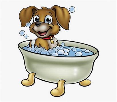 Dog Bath Bathtub Cartoon Clipart Cat