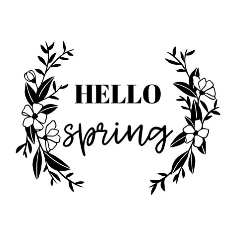 Floral Hello Spring Svg Png  Pdf Files Craftpi