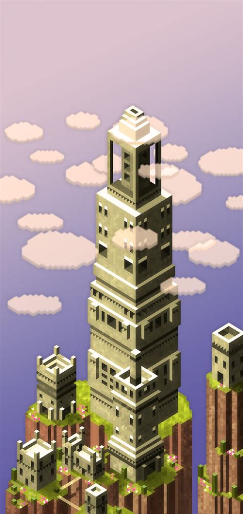 Isometric Art Tower Of Babel Pixel Art
