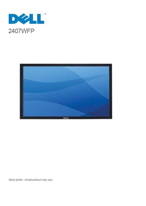 Dell Ultrasharp 2407wfp 24 Widescreen Monitor 1920x1200