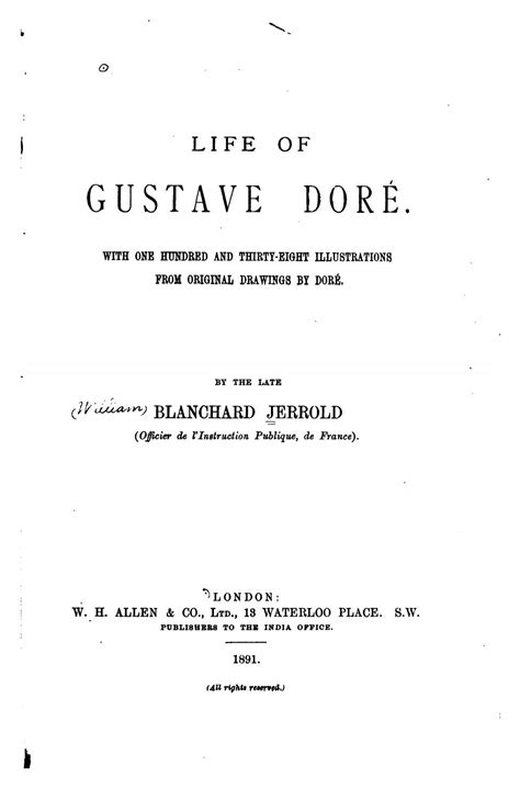 Life Of Gustave Doré 1891 By Bibliothèque Beaux Arts Graphisme