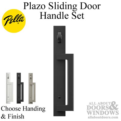 Pella Plazo Architectural Modern Sliding Door Hardware Active Keyed Trim