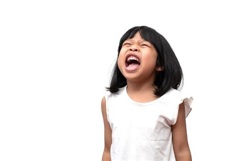 Premium Photo Portrait Of Angry Emotional Asian Girl Screaming And