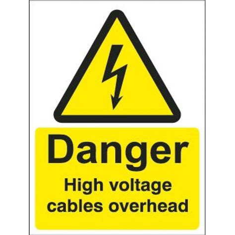 Danger High Voltage Cables Overhead