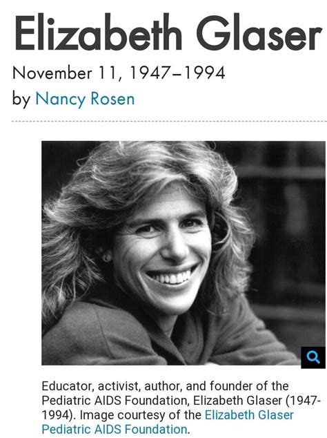 Agenda1984 On Twitter Rt Noweyesee Elizabeth Glaser Was An Aids Activist After Contracting