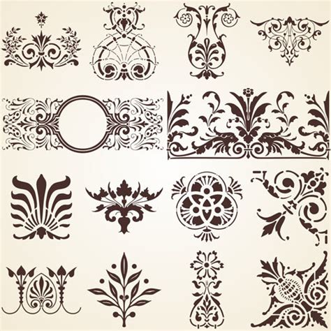 Vintage Royal Ornaments Design Elements Vector Vectors Graphic Art