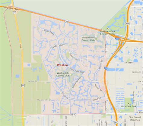 Weston Florida Map
