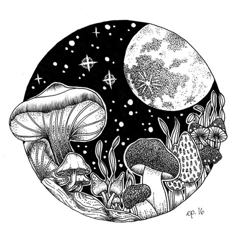 Mushroom Drawing Mushroom Art Space Drawings Art Drawings Sketches