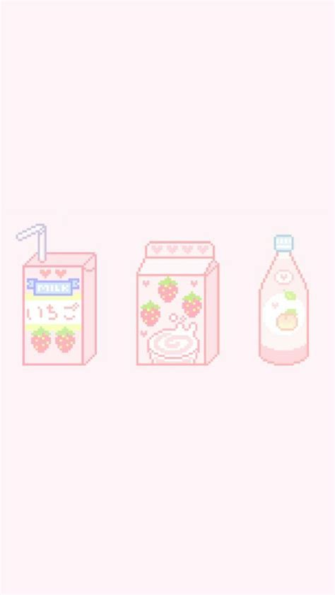 Pink Aesthetic Milk Kawaii Wallpaper Anime Wallpaper Iphone Pastel