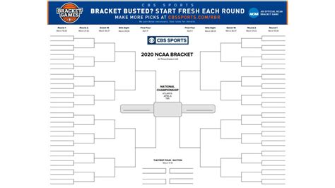 The los angeles lakers are the 2020 nba champions. NCAA Tournament printable bracket 2020: Print your March ...