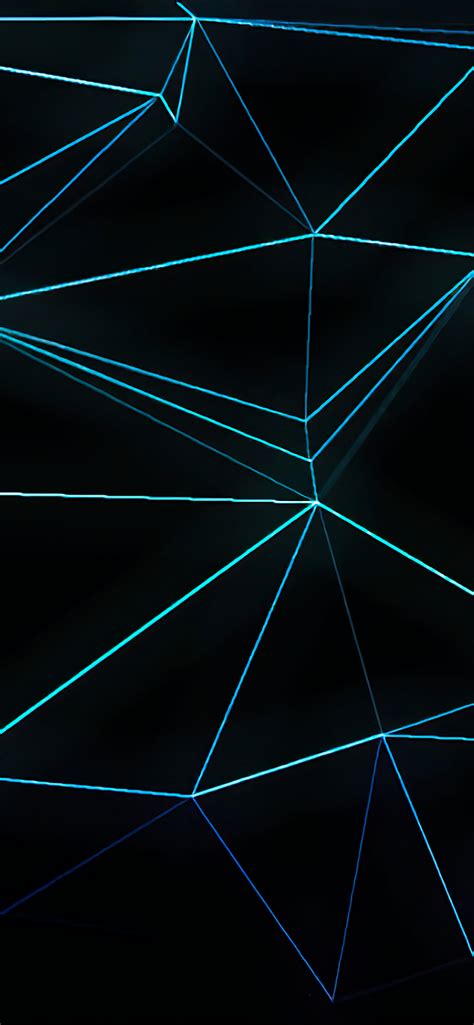 1242x2688 Resolution Blue Abstract Shape Neon Lines Iphone Xs Max
