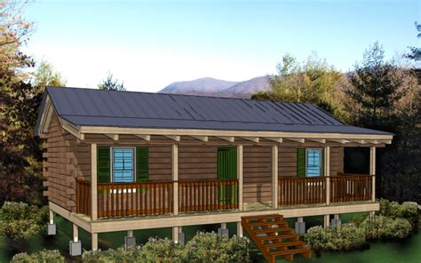 A history of log cabin house plans. Hunting Cabin Kit- 2 Bedroom Log Cabin Plan