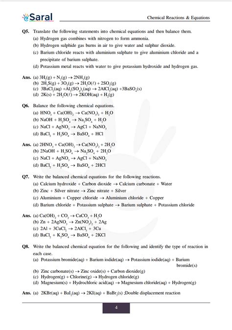 ncert solutions for class 10 science chapter 1 chemical reactions and equations esaral