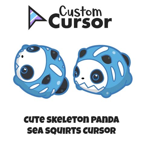 Cute Skeleton Panda Sea Squirts Cursor Custom Cursor