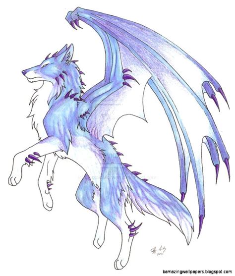 Wolf Drawing With Wings At Explore Collection Of