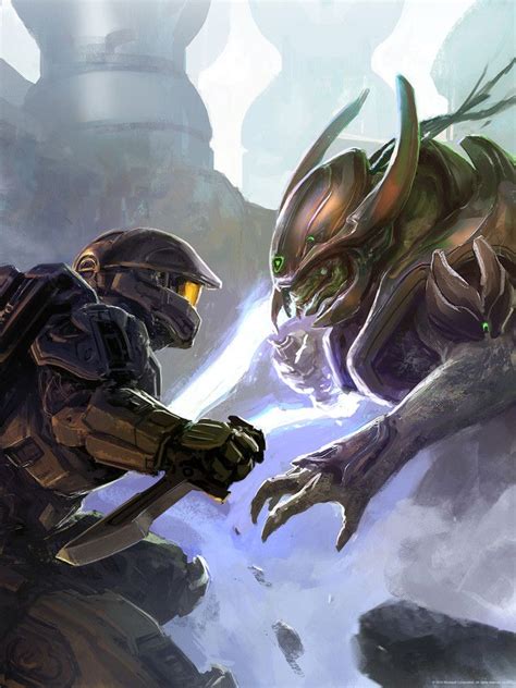 Spartan Vs Elite Halo Armor Halo Drawings Halo