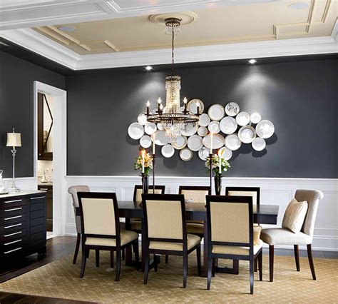Stylish Dining Room Ideas With Black Color Walls