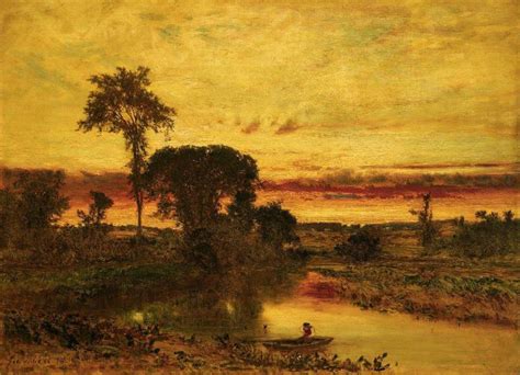 Sunset Landscape Medfield 1861 Painting George Inness Oil Paintings