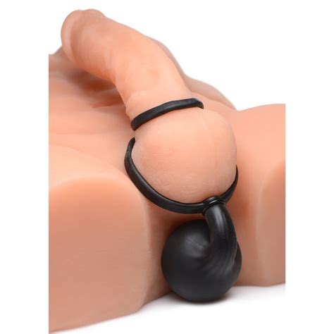 Master Series Devils Rattle Inflatable Silicone Anal Plug With Cock And