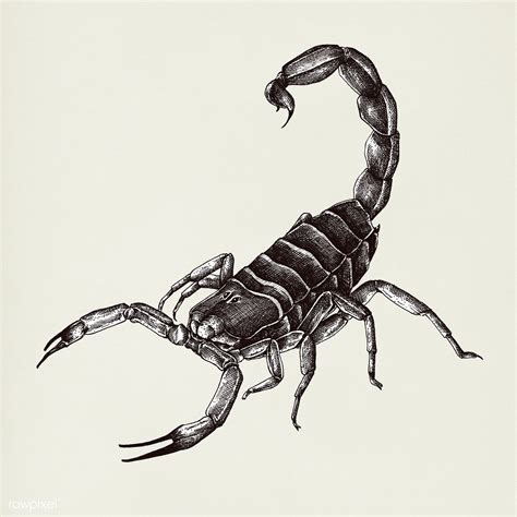 Hand Drawn Scorpion Isolated On Background Premium Image By Rawpixel