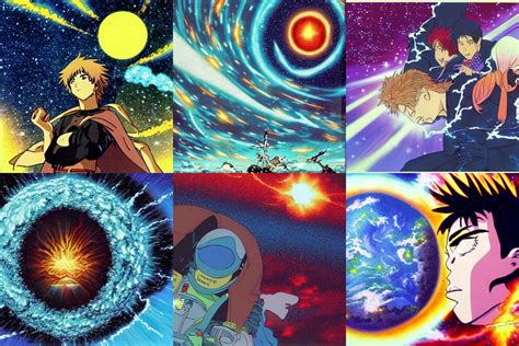 The Earth Explodes Into A Supernova Anime 80s Stable Diffusion