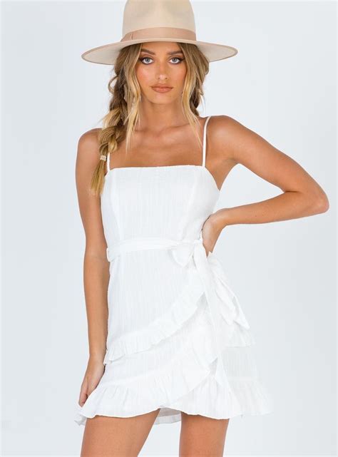 Princess Polly Usa White Short Dress White Dress Summer Princess