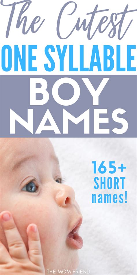 170 One Syllable Boy Names For First Or Middle Names One Syllable