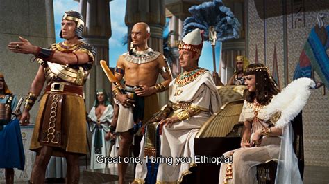 The Ten Commandments Screen Capture 1956 L To R Charlton Heston