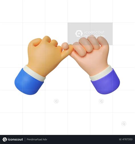 Pinky Promise Hand Gesture 3d Illustration Download In Png Obj Or