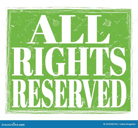 All Rights Reserved Label All Rights Reserved Isolated Seal Sticker