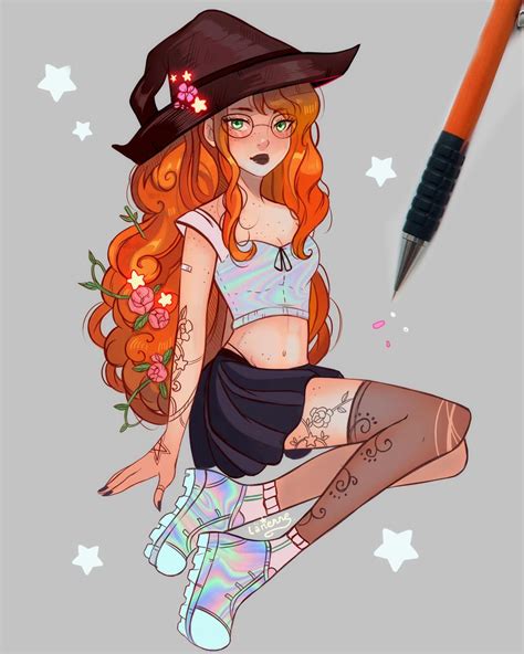 Ginger Witch By Larienne On Deviantart Witch Drawing Girl Drawing Character Inspiration