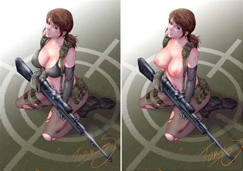 Rule 34 Bikini Boots Breasts Brown Hair Cleavage Female Kneeling Large Breasts Metal Gear