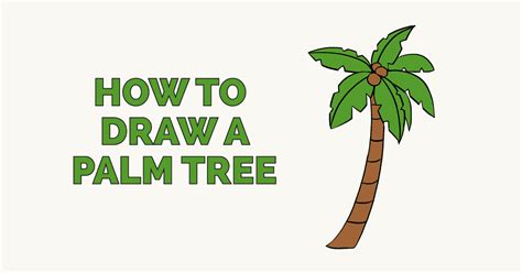 How To Draw A Palm Tree Easy Step By Step Tutorial