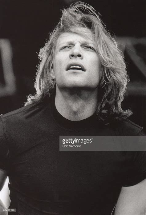 Jon Bon Jovi From Bon Jovi Performs Live On Stage At Feyenoord Stadium