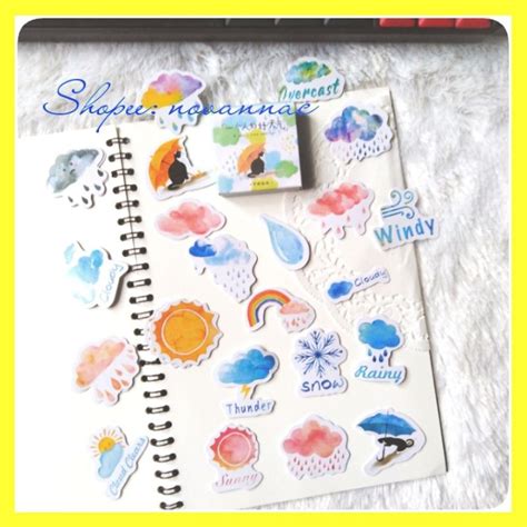 Sticker Deco Aesthetic Diary Bujo Scrapbook A Fine Weather Shopee Indonesia
